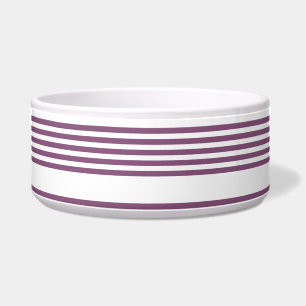 Comedero Patrón malva morado y blanco de cinco rayas
