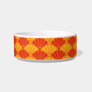 Comedero Patrón Mon de Kiku Chrysanthemum de amarillo rojo