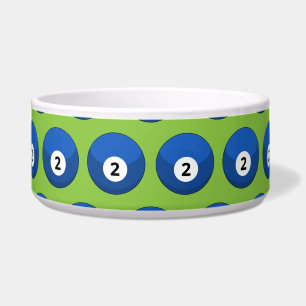 Comedero Patrón número dos de la bola azul Billiard