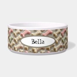 Comedero Patrón óseo de perro colorido