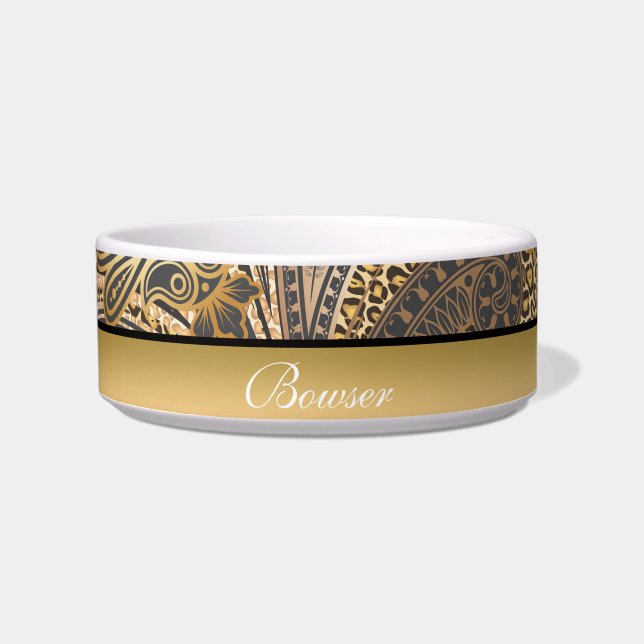 Comedero Patrón Paisley de impresión animal (Frente)