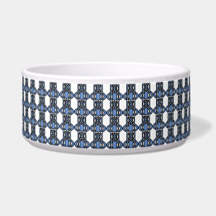 Comedero Patrón Scarab de resumen de color azul elegante