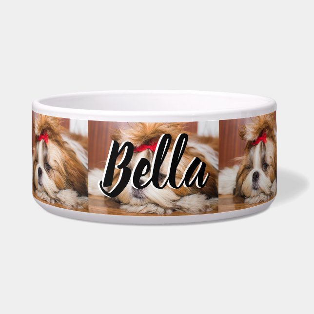 Comedero Patrón y nombre de la foto del personalizado de ca (Frente)