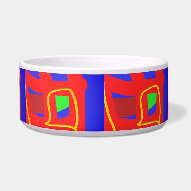 Comedero Patrones de abstención azul y rojo de la marina br (Frente)