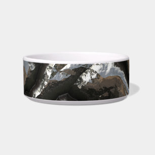 Comedero Patrones de Piedra Futurista 2 Tazón de Mascotas