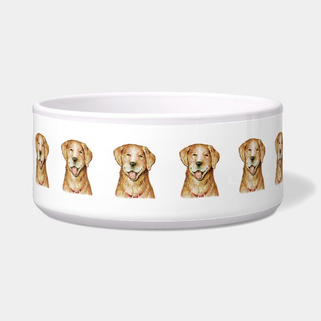 Comedero Paul McGehee "Golden Retriever" Large Dog Bowl (Frente)