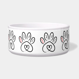 Comedero Paw of My Heart Dog Bowl