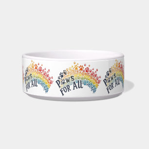 Comedero Paws for All - Rainbow Paw Print Unity