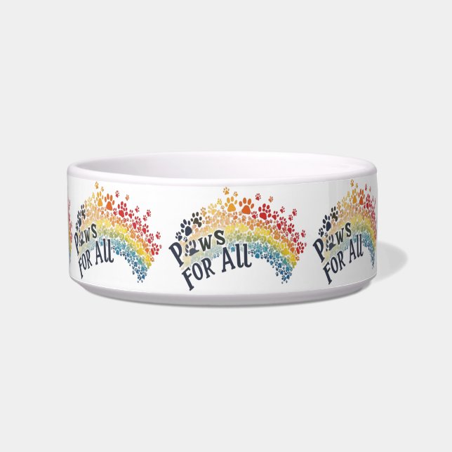 Comedero Paws for All - Rainbow Paw Print Unity (Frente)