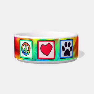 Comedero Paz, amor, perro; Pawprint