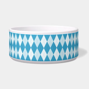 Comedero Peacock Azul Argyle Pequeño Forma de Diamante