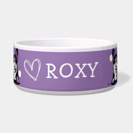 Comedero Peeking Corgi Personalizar Purple tema