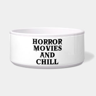 Comedero Películas de terror y chill   Tazón de cerámica