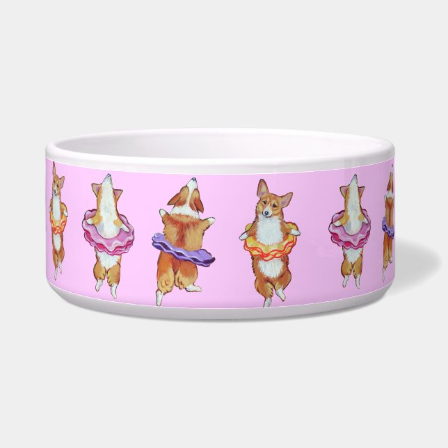 Comedero Pembroke Welsh Corgi Dog Bowl Ballerina (Derecha)