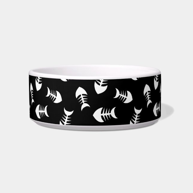 Comedero Pequeño Fish Bones Tuexdo Kitty (Frente)