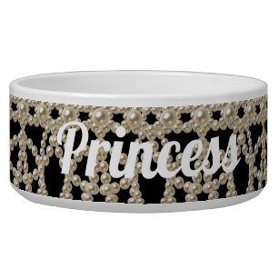 Comedero Perlas Jewled Princess Personalizado Ceramic Pet B