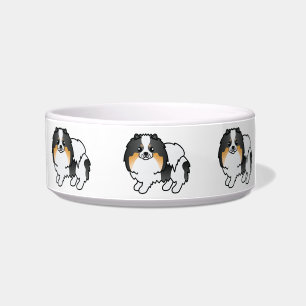 Comedero Perritos Pomerania Cartoon Lindos Tricolor Blanco