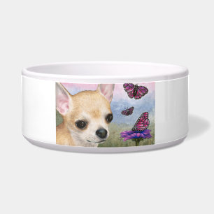 Comedero Perro 92 tazón de Mascota de mariposa de Tan Chihu