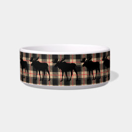 Comedero Perro Animal Alce Toro Cuadros Búfalo Beige Rojo
