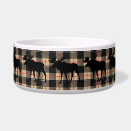 Comedero Perro Animal Alce Toro Cuadros Búfalo Beige Rojo