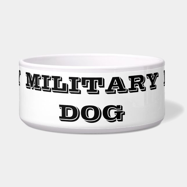Comedero Perro Bowl Perro Militar (Frente)