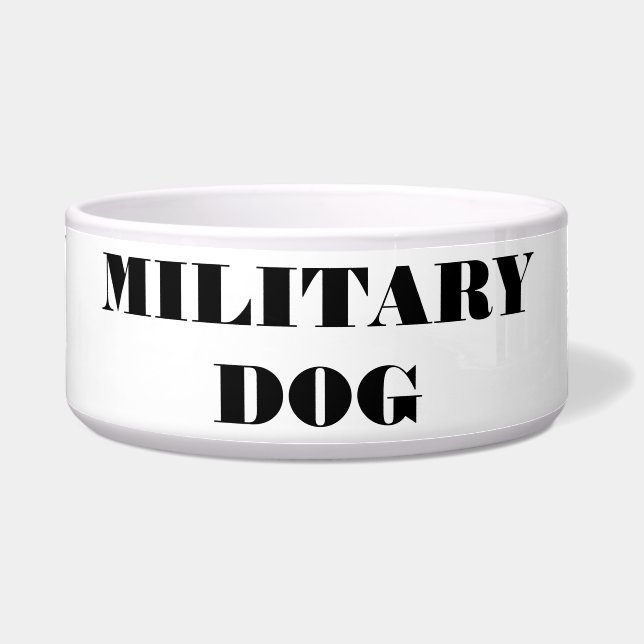 Comedero Perro Bowl Perro Militar (Frente)
