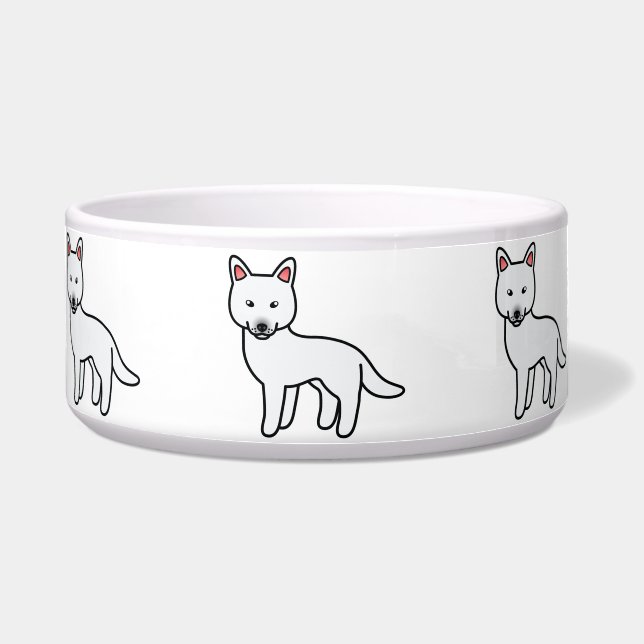 Comedero Perro Cartoon Siberiano Husky Blanco (Frente)
