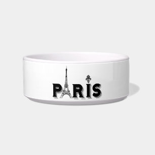 Comedero Perro Cuenco-negro y blanco-PARÍS