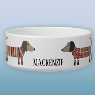 Comedero Perro Dachshund Sausage Personalizado Perro