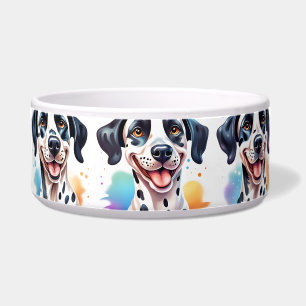 Comedero Perro dálmata feliz mascota 