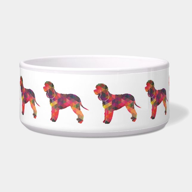 Comedero Perro de agua irlandés Silueta geográfica multi (Frente)