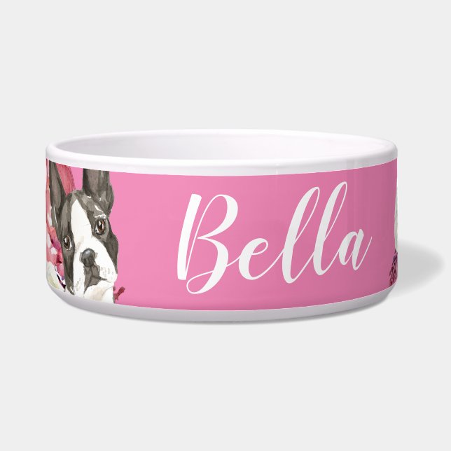 Comedero Perro de Boston Terrier (Frente)