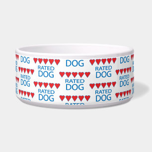 Comedero Perro de cinco corazones