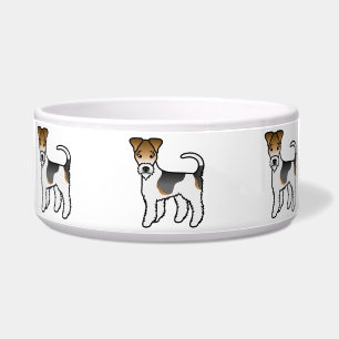 Comedero Perro de dibujos animados Fox Terrier de alambre t