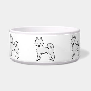 Comedero Perro de dibujos animados Klee Kai de Alaska blanc