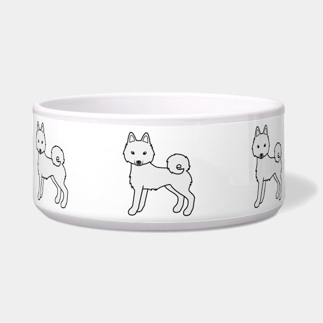 Comedero Perro de dibujos animados Klee Kai de Alaska blanc (Frente)