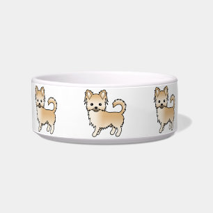 Comedero Perro de dibujos animados lindos Chihuahua con cap