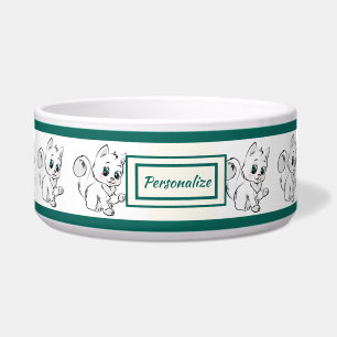 Comedero Perro de gato Adorable Cute Kitten Pattern