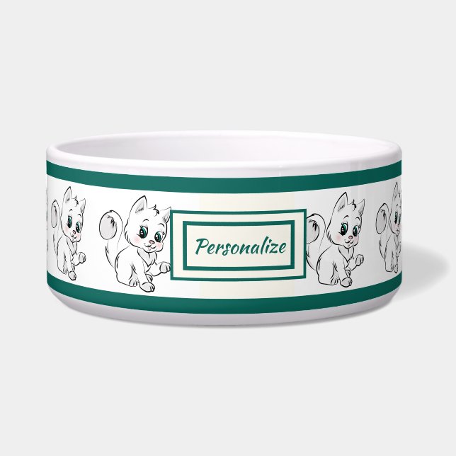 Comedero Perro de gato Adorable Cute Kitten Pattern (Frente)