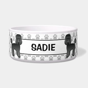 Comedero Perro de juguete negro Caniche Dibujo animado lind