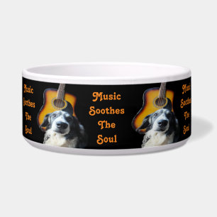 Comedero Perro de la guitarra de Bowl de mascotas