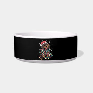 Comedero Perro de Navidad Dachshund Santa Xmas Wiener