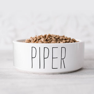 Comedero Perro de nombre simple y dulce personalizado