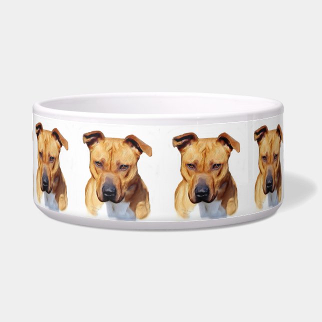 Comedero Perro de Pitbull (Frente)