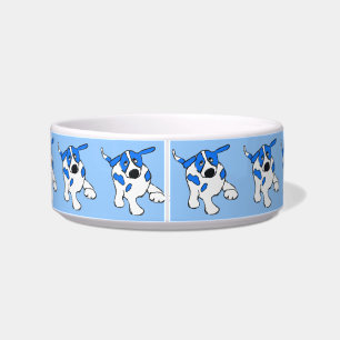 Comedero Perro de punto azul