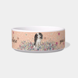 Comedero Perro de raza Cavalier King Charles Spaniel tricol