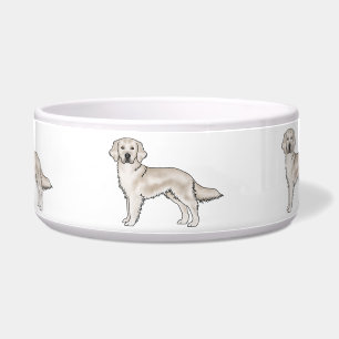 Comedero Perro de raza Retriever de Crema Inglés Dibujos An