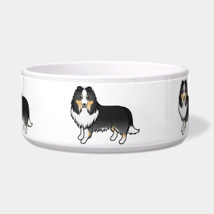 Comedero Perro de raza Shetland Sheepdog Sheltie Cartoon Tr