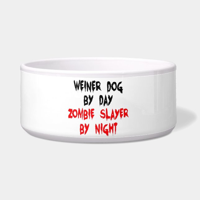 Comedero Perro de Zombie Slayer Weiner (Frente)