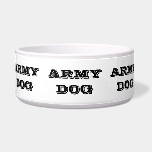 Comedero Perro del ejército del Bowl de mascotas